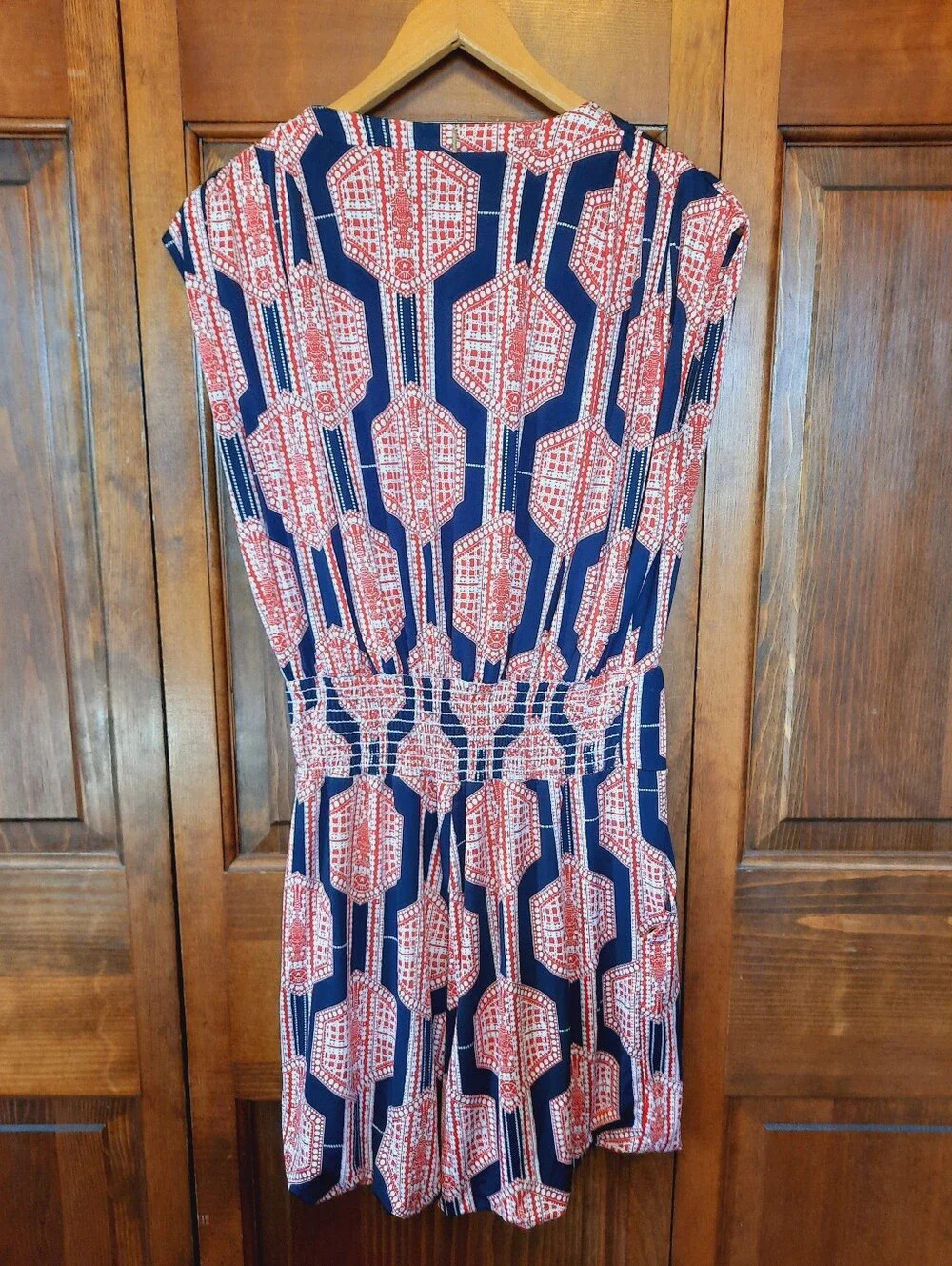 T-Bags Of Los Angeles Geometric Sleeveless Shorts Romper Pockets Size Large - Picture 13 of 16